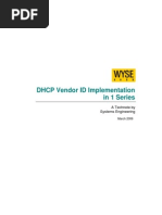 DHCP Vendor ID Implementation in 1 Series