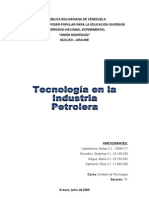 Tecnologia en La Industria Petrolera