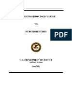 New DOJ 2011 Guide To Merger Remedies