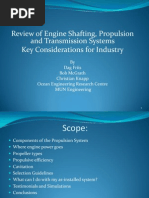 Propulsion and Shafting