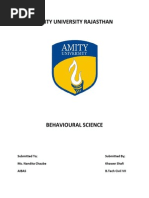 Amity University Rajasthan: Submitted To Submitted by Ms. Nandita Chaube Khawer Shafi Aibas B.Tech Civil VII