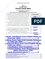 Orissa Flood News Alert Jul 22 09