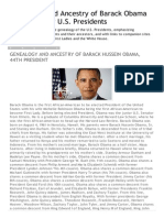 Genealogy and Ancestry of Barack Obama