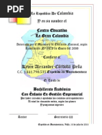 Diploma Y Acta de Grado 2013