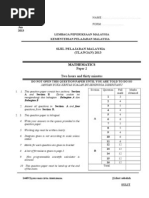 Sijil Pelajaran Malaysia (ULANGAN) 2013: 1449/2 Mathematics Paper 2 Jun 2013