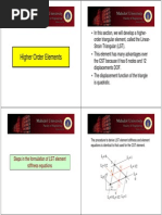 Higher Order Elements: Steps in The Formulation of LST Element Stiffness Equations