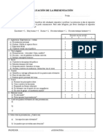 Evaluación Presentación