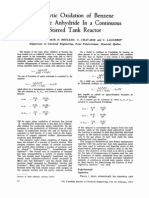 Catalytic Oxidation of Benzene To Maleic Anhydride in A Continuous Stirred Tank Reactor