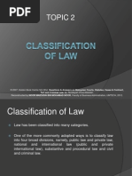 BAWB1033 Intro To MLS Topic 2 - Classification of Law