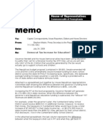 Rendell Tax Justification Memo 072409