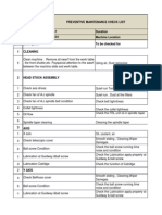 VMC Preventive Master Check List