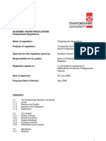 Academic Award Regulations Postgraduate Regulations