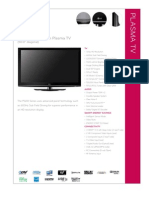 LG 50PQ30 Plasma TV Specifications