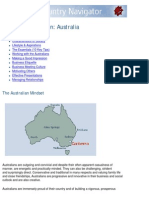 Country Information: Australia: The Australian Mindset