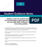 CIMA C1 - Student Guidance Notes