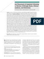 Immediate or Early Placement of Implants Following Tooth Extraction: Review of Biologic Basis, Clinical Procedures, and Outcomes