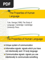 The Properties of Human Language