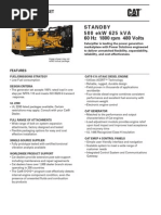 Standby 5 0 0 e K W 6 2 5 K V A 60 HZ 1800 RPM 480 Volts: Diesel Generator Set