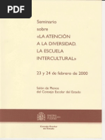 Seminario 2000 Atencion Diversidad Escuela Intercultural PDF