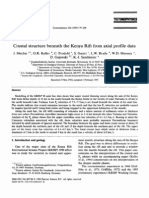 Crustal Structure Beneath The Kenya Rift From Axial Profile Data