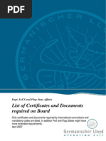 List of Certificates