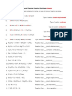 Types 20 of 20 Chemical 20 Reaction 20 Worksheet 20 Answers