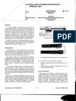 Prediction of Ductile Fracture in Forward Extrusion With Spherical Dies