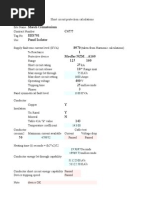 3ph Control Panel FGT Short Circuit Calculations