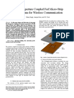 Aperture Coupled Fed Micro-Strip Patch Antenna