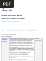 General Grounds For Refusal - Entry Clearence - Immigration