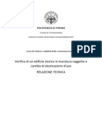 Verifica Di Un Edificio in Muratura. Relazione Tecnica