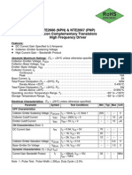 NTE2666 (NPN) & NTE2667 (PNP) Silicon Complementary Transistors High Frequency Driver