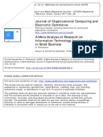 A Meta-Analysis of Research On Information Technology Implementation in Small Businesss15327744joce1302 - 2