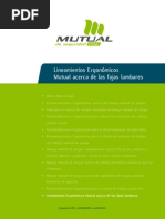 11 Lineamientos Ergonómicos Mutual Acerca de Las Fajas Lumbares