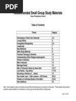 Recommended Small Group Study Materials