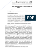 Child Versus Adult Psychoanalysis: Two Processes or One?: The International Journal of