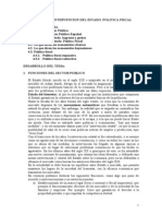 La Intervencion Del Estado. Politica Fiscal