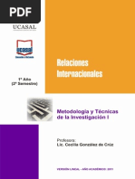 1o Ano - Metodologia y Tecnicas de La Investigacion I