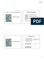 MOS Transistor MOS Transistor MOS Transistor MOS Transistor: Digital IC Design and Architecture Goal of This Chapter