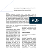 Determination of Thiamine Hydrochloride Content in Vitamin B1 by Using High Performance Liquid Chromatography Mizan