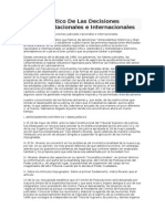 Análisis Crítico de Las Decisiones Judiciales Nacionales e Internacionales