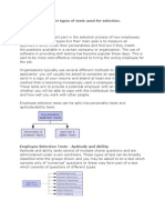 Q.1 Explain Different Types of Tests Used For Selection