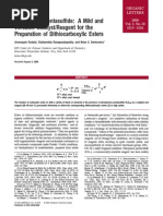 Phosphorus Pentasulfide: A Mild and Versatile Catalyst/Reagent For The Preparation of Dithiocarboxylic Esters