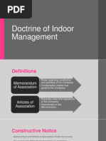 Doctrine of Indoor Management