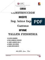 Informe Taller Fierreria