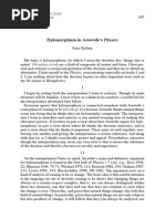 KELSEY, Sean - Hylomorphism in Aristotle's Physics PDF