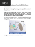 Contact Less Tachometer Using Hall Effect Sensor