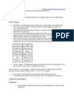 Electric charGE AND ELECTRIC FIELD