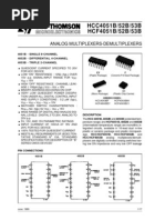 HCC4051B/52B/53B HCF4051B/52B/53B: Analog Multiplexers-Demultiplexers