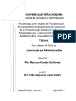 Tesis - El Liderazgo Como Modelo de Transformación Del Comportamiento Organizacional